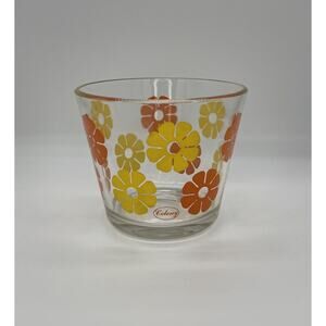 Vintage Colony Flower Power Glass Ice Bucket